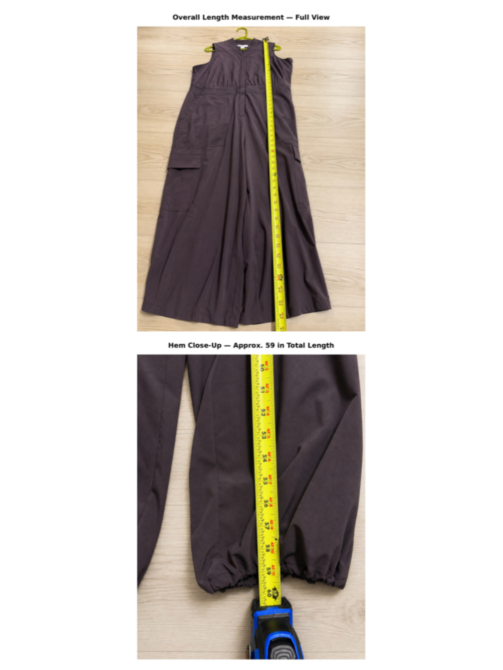 Athleta Brooklyn Utility Jumpsuit Women’s 16 Shale Featherweight Stretch Cargo - Picture 9 of 9